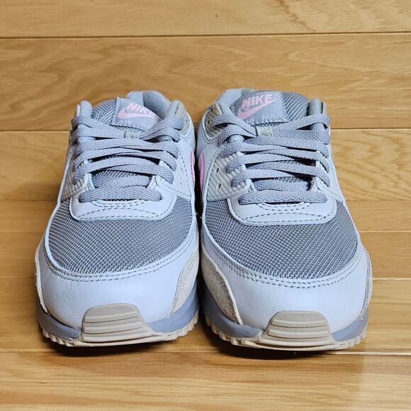 Nike Air Max 90 Vast Grey Pink Wolf Grey Mens Shoe Sneaker CW7483-001 - Picture 4 of 11